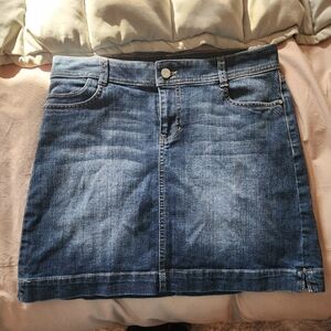 White House Black Market Denim Mini Skirt